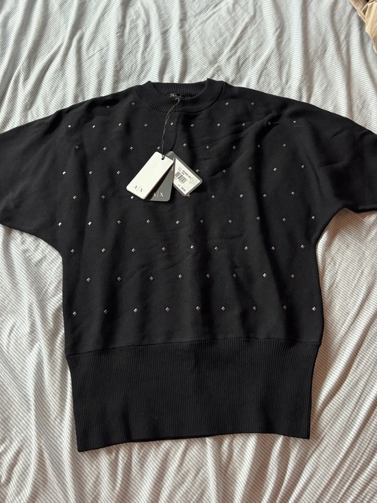 A/X Armani Exchange Tops - NWT A|X Armani Exchange Black Studded Knit Top